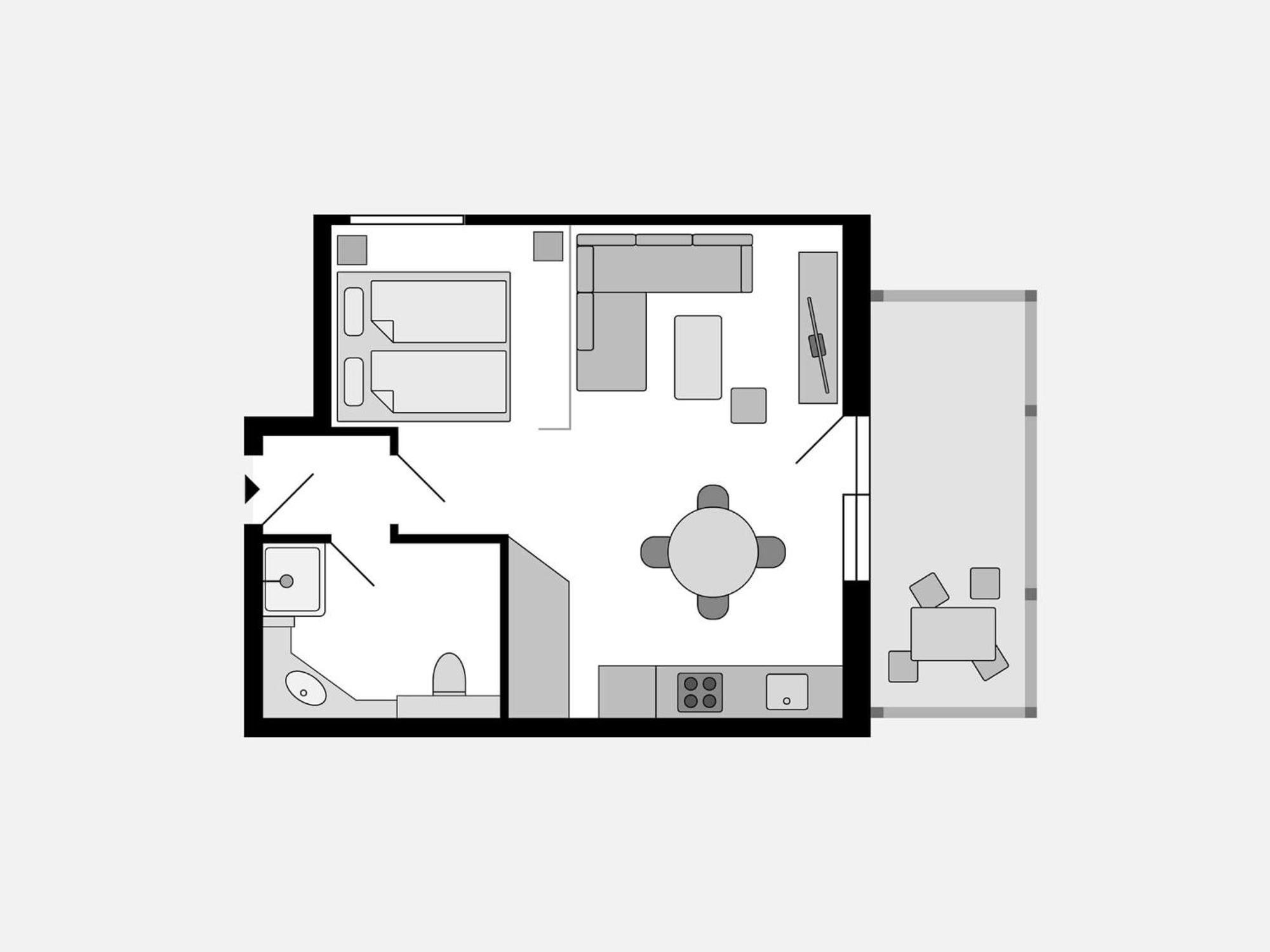 Duenenpark Binz - Komfortplus 1-Raum-Ferienwohnung Mit Balkon Im Dachgeschoss 095 Zewnętrze zdjęcie